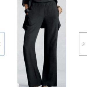 Cabi Style# 400 Black  Wide Leg Lagenlook Boardwalk Pants L